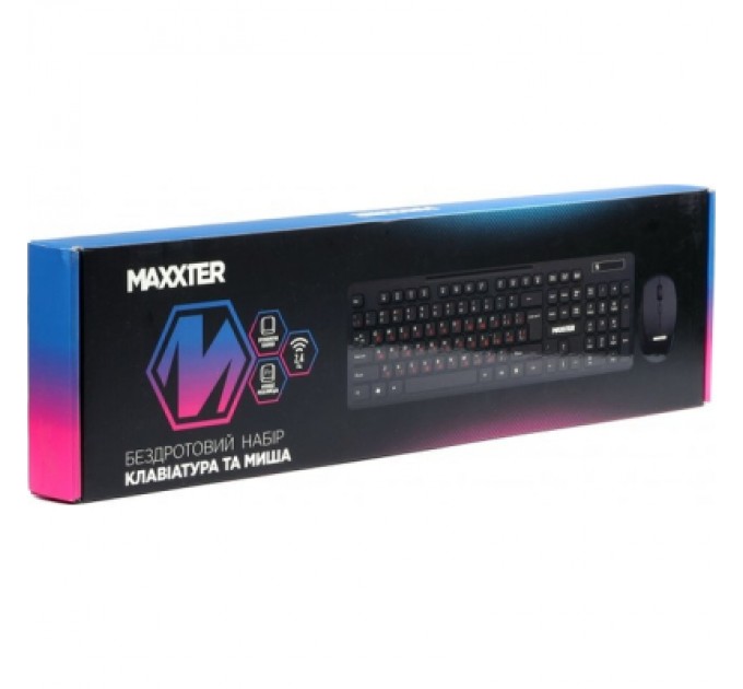 Maxxter Комплект Maxxter KMS-WCM-02B-UA Wireless UA Black (KMS-WCM-02B-UA)