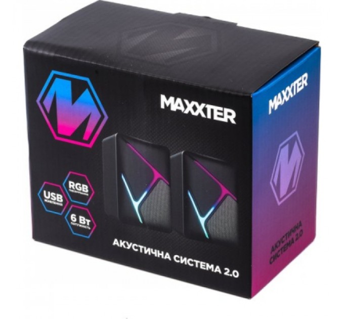 Акустична система Maxxter CSP-U004RGB USB Black (CSP-U004RGB)