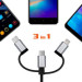 REAL-EL Дата кабель USB 2.0 AM to 3in1 1.0m Premium black REAL-EL (EL123500035)
