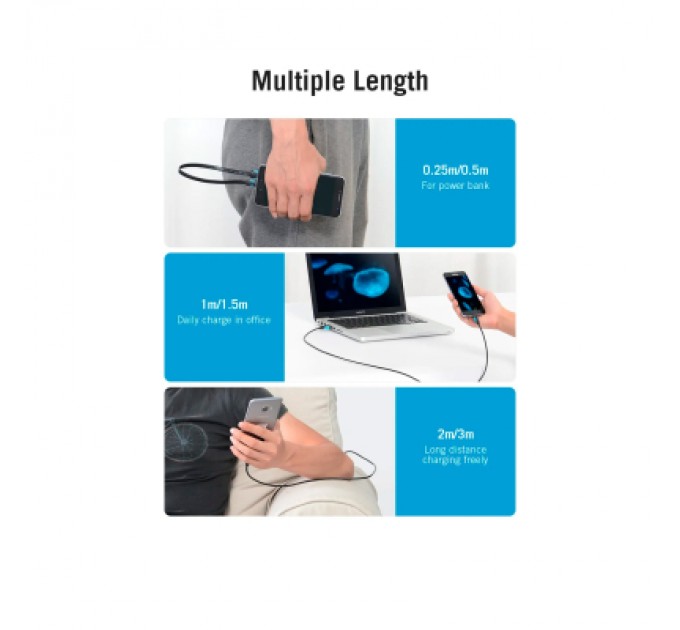 Vention Дата кабель USB 2.0 AM to Micro 5P 0.5m Black Vention (VAS-A08-B050)