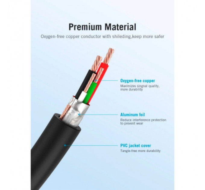 Vention Дата кабель USB 2.0 AM to Micro 5P 0.5m Black Vention (VAS-A08-B050)