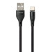 Vinga Дата кабель USB 2.0 AM to Type-C 1.0m cylindric nylon back Vinga (VCPDCTCCANB1BK)