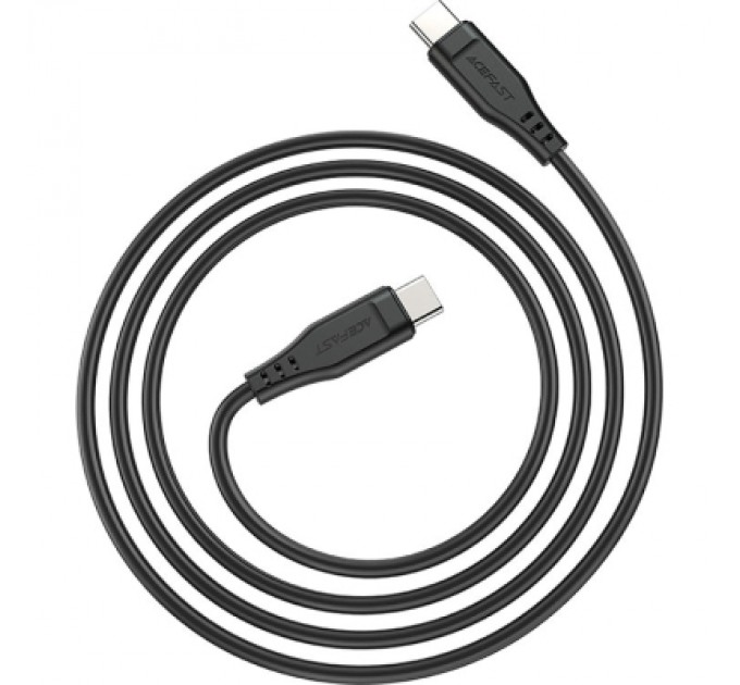 Acefast Дата кабель USB-C to USB-C 1.2m 3A TPE C3-03 Black Acefast (6974316280842)