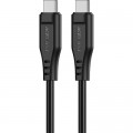 Acefast Дата кабель USB-C to USB-C 1.2m 3A TPE C3-03 Black Acefast (6974316280842)