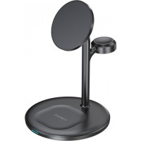 Зарядний пристрій Choetech 15W 3-in-1 Magnetic Wireless Fast Charger black (T585-F-101-CCBK)