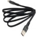 Vinga Дата кабель USB 2.0 AM to Lightning 1.0m flat nylon black Vinga (VCPDCLFNB1BK)
