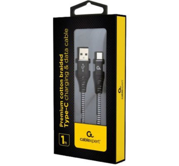 Cablexpert Дата кабель USB 2.0 AM to Type-C 1.0m Cablexpert (CC-USB2B-AMCM-1M-BW)