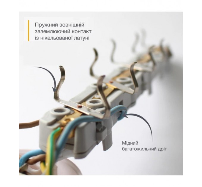 Подовжувач блоковий (PP) Electrum 5 розеток 3м із вимикачем та 2 Type-C + USB C-ES-1991