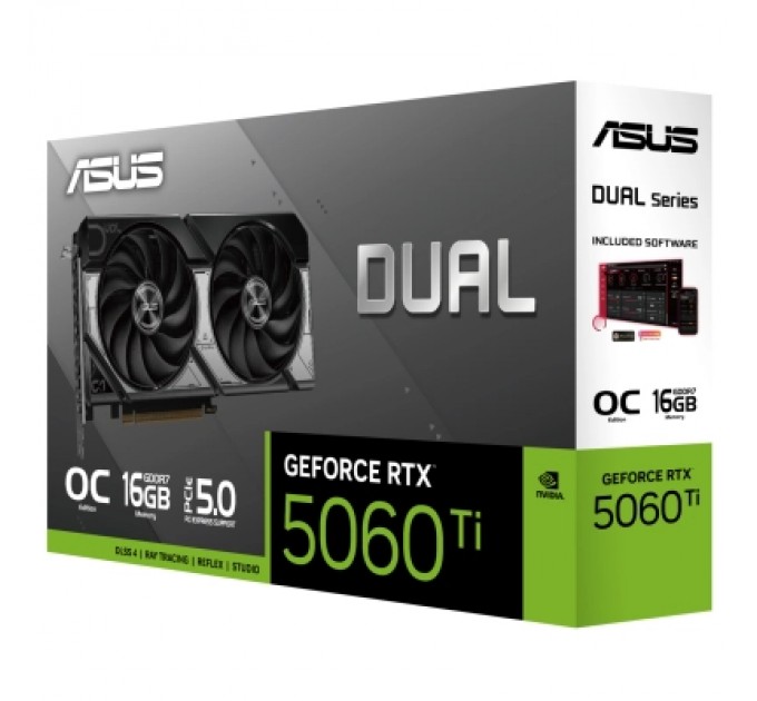Відеокарта ASUS GeForce RTX5060Ti 16Gb DUAL OC (DUAL-RTX5060TI-O16G)