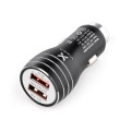 Vinga Зарядний пристрій Vinga QC3 Quick Dual USB Car Charger aluminium 18W Max (VCCQAABK)