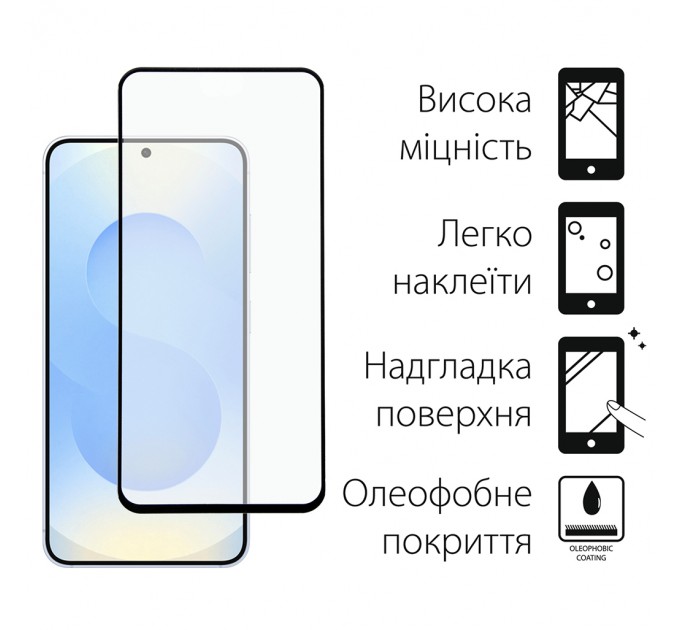 Dengos Захисне скло Dengos для Samsung Galaxy S25+ SM-S936 Black Full Glue (TGFG-390)