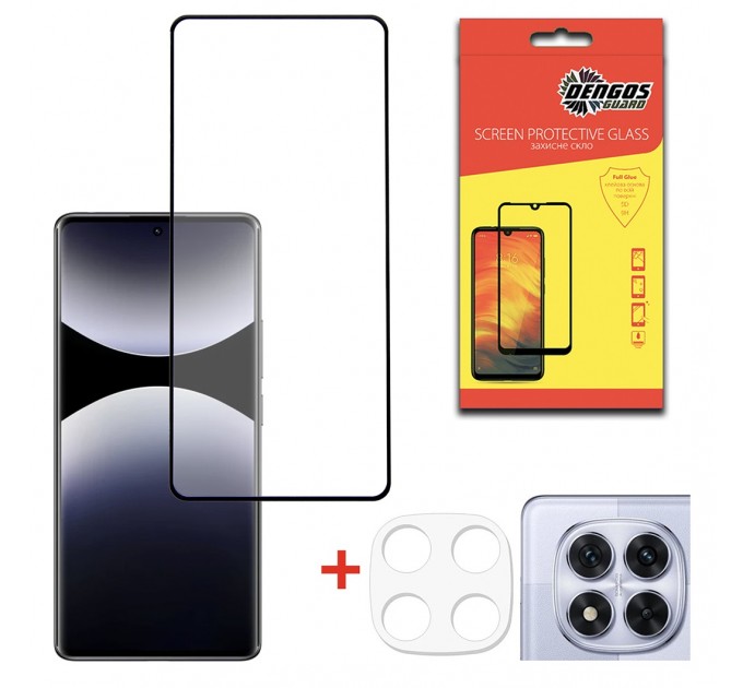 Dengos Захисне скло Dengos для Xiaomi Redmi Note 14 Pro 4G/5G Black Full Glue (DG-TGSCP-09)