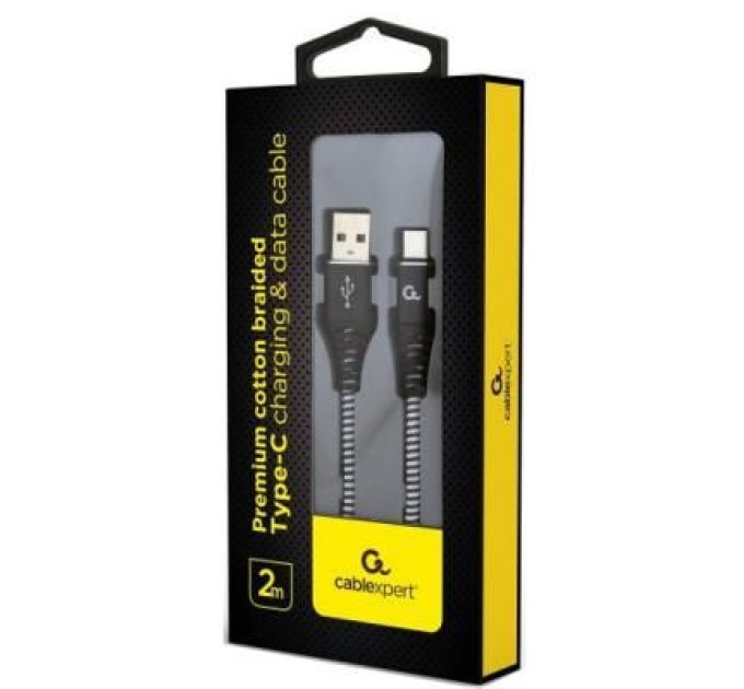 Cablexpert Дата кабель USB 2.0 AM to Type-C 2.0m Cablexpert (CC-USB2B-AMCM-2M-BW)