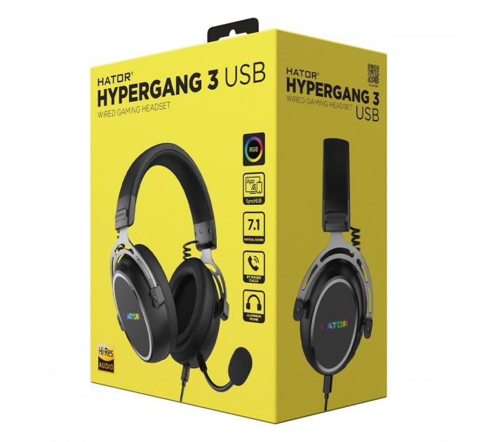 Hator Гарнiтура Hator Hypergang 3 Hi-Res Black (ESH50)