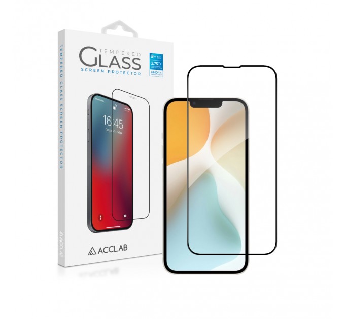 Захисне скло ACCLAB Full Glue для Apple iPhone 16E Black (1283126614279)