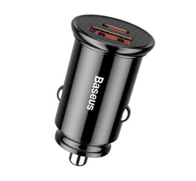 Baseus Зарядний пристрій Baseus Circular Plastic USB, Type-C PD3.0, QC4.0, black (CCALL-YS01)