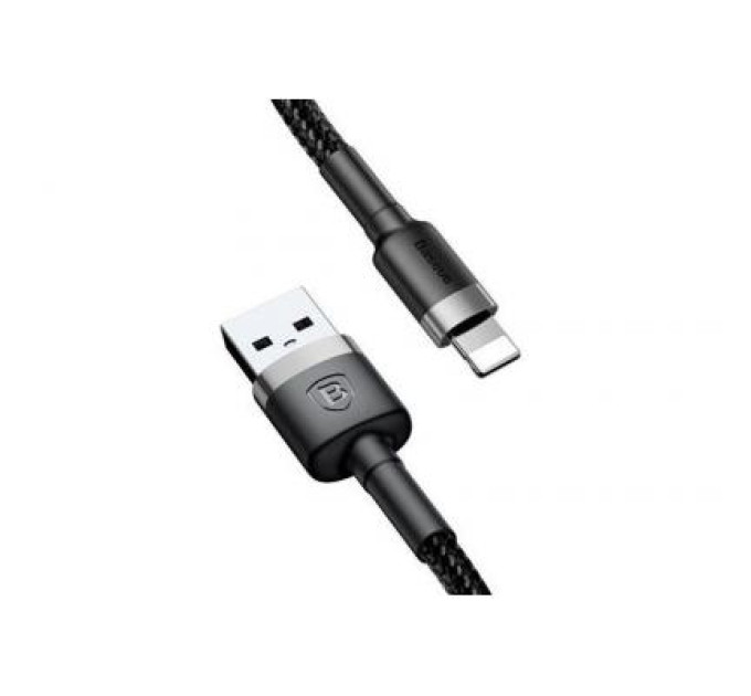 Baseus Дата кабель USB 2.0 AM to Lightning 0.5m Cafule 2.4A grey+black Baseus (CALKLF-AG1)