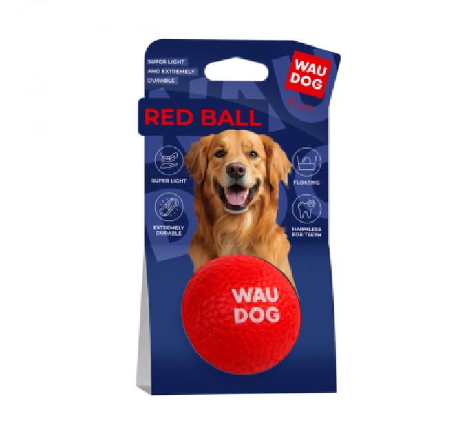 WAUDOG Іграшка для собак WAUDOG Fun Red Ball 70 мм (6001)