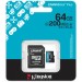 Kingston Карта пам'яті Kingston 64GB microSDXC сlass 10 UHS-I U3 V30 A2 Canvas Go Plus G4 (SDCG4/64GB)