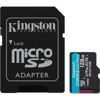 Карта пам'яті Kingston 128GB microSDXC сlass 10 UHS-I U3 V30 A2 Canvas Go Plus G4 (SDCG4/128GB)
