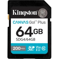 Карта пам'яті Kingston 64GB SDXC сlass 10 UHS-I U3 V30 Canvas Go Plus G4 (SDG4/64GB)