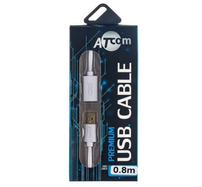 Atcom Дата кабель USB 2.0 AM/AF 0.8m Atcom (13424)