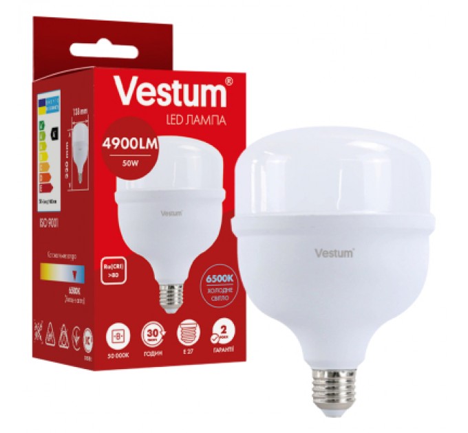 Vestum Лампочка Vestum LED T140 50W 6500K 220V E27 (1-VS-1610)