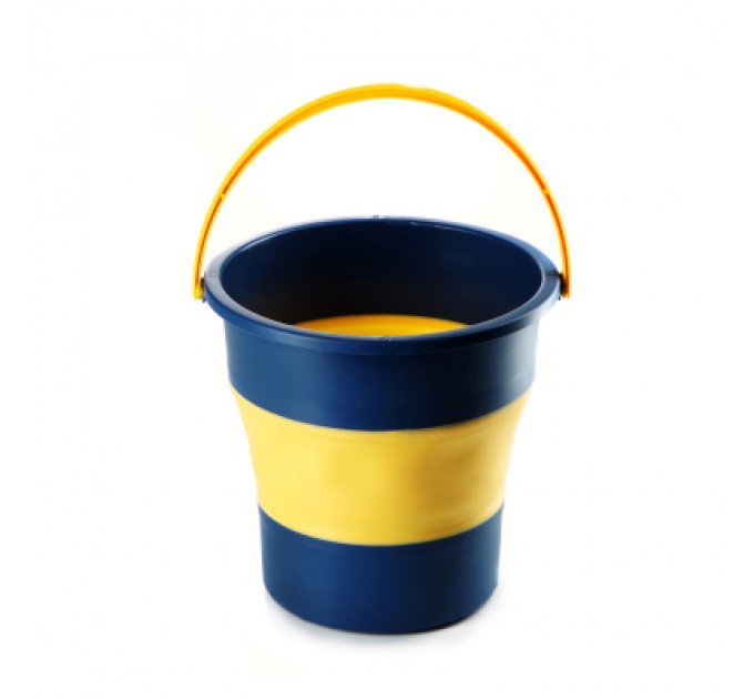 СИЛА Відро складне СИЛА силіконове 4,6 л orange-black (961001)