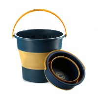 Відро складне СИЛА силіконове 4,6 л orange-black (961001)