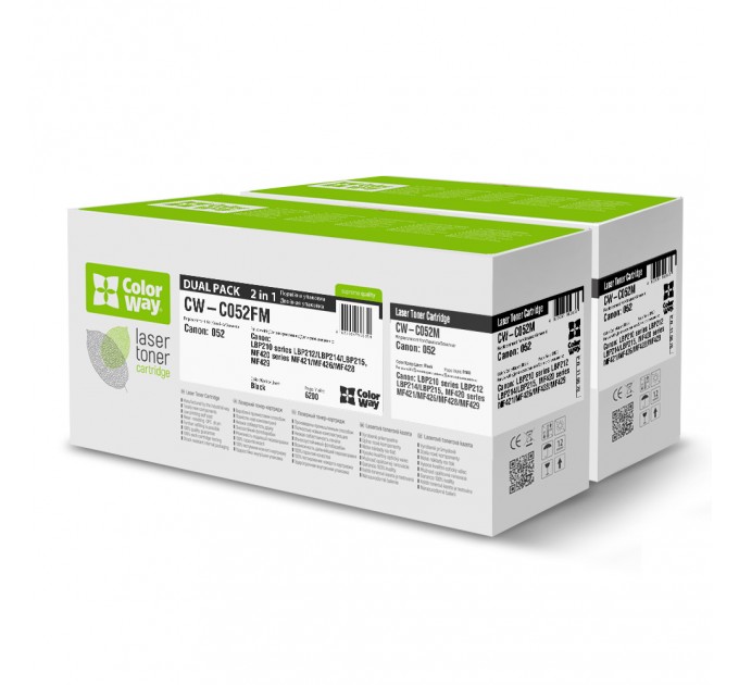 ColorWay Картридж CW (CW-C052FM) Canon LBP212/MF421 Black (Canon 052) Dual Pack