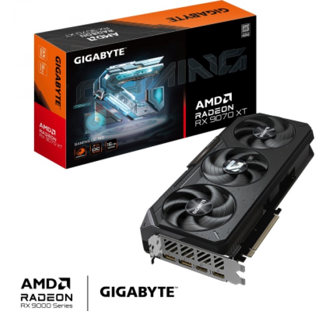 GIGABYTE Відеокарта GIGABYTE Radeon RX 9070 XT 16Gb GAMING OC (GV-R9070XTGAMING OC-16GD)