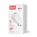 ColorWay Мережевий зарядний пристрій ColorWay GaN Mini 25W PD Port PPS USB-C White (CW-CHS052PD-WT)