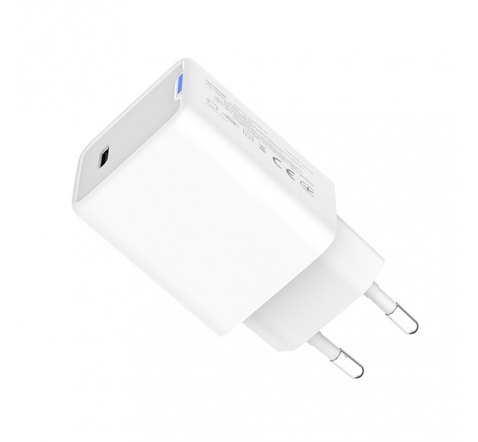 Мережевий зарядний пристрій ColorWay GaN Mini 45W PD Port PPS USB-C White (CW-CHS057PD-WT)
