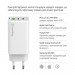 Мережевий зарядний пристрій ColorWay GaN Mini 65W PD Port PPS USB (USB-2C1A) White (CW-CHS058PD-WT)