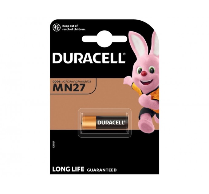 Duracell Батарейка Duracell A27 / 27A / V27A / 8LR732 MN27 12 В (5000394023352)