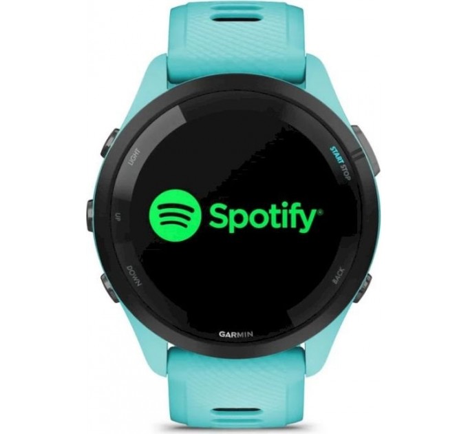 Garmin Смарт-годинник Garmin Forerunner 265 Black Bezel with Aqua Case and Aqua/Black Silicone Band (010-02810-52)