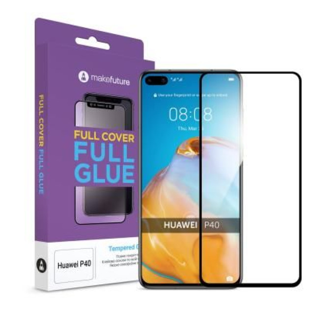 MakeFuture Скло захисне MakeFuture Huawei P40 Full Cover Full Glue (MGF-HUP40)