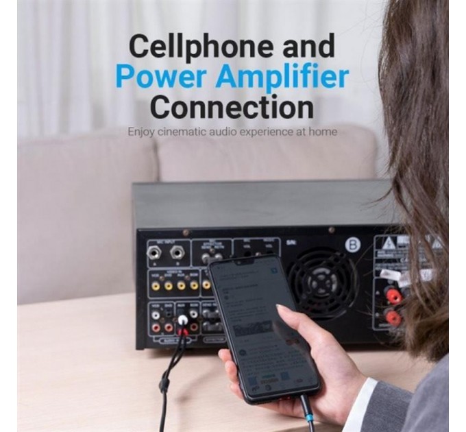 Vention Кабель Vention 3.5 мм - 2хRCA (M/M), 3 м, Black (BCLBI)