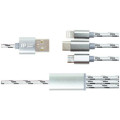 PowerPlant Дата кабель USB 2.0 AM to Lightning + Micro 5P + Type-C 1.0m 2.1A PowerPlant (CA910663)