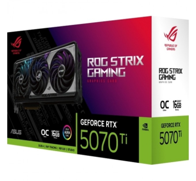 ASUS Відеокарта ASUS GeForce RTX5070 Ti 16GB ROG STRIX OC GAMING (ROG-STRIX-RTX5070TI-O16G-GAMING)