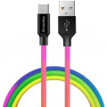 ColorWay Дата кабель USB 2.0 AM to Type-C 1.0m multicolor ColorWay (CW-CBUC018-MC)