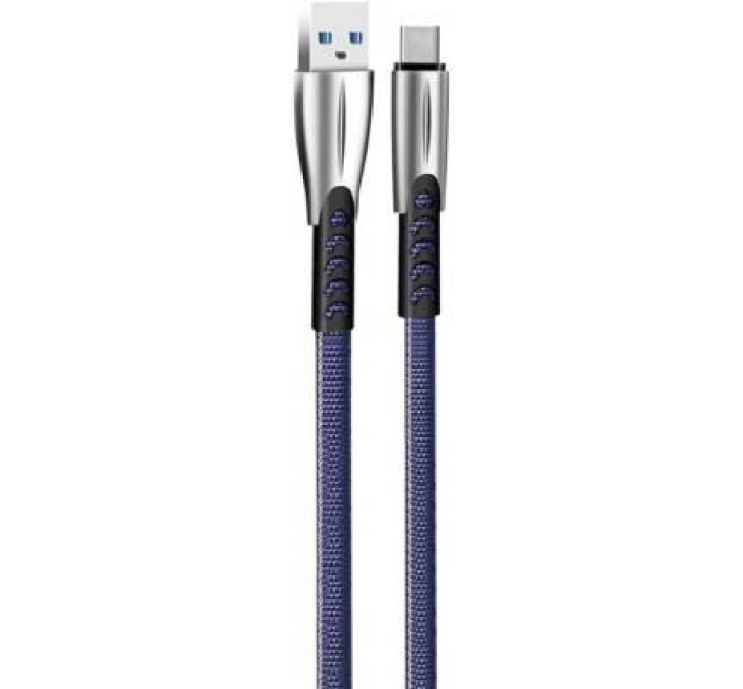 ColorWay Дата кабель USB 2.0 AM to Type-C 1.0m zinc alloy blue ColorWay (CW-CBUC012-BL)
