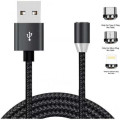 XoKo Дата кабель USB 2.0 AM to Lightning + Micro 5P + Type-C 1.2m Magneto bla XoKo (SC-350MGNT-BK)