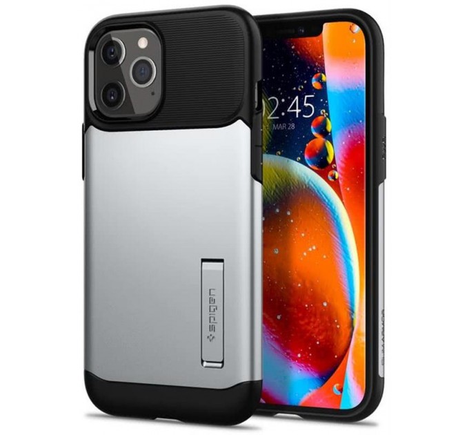 Spigen Чохол-накладка Spigen Slim Armor для Apple iPhone 12 Pro Max Satin Silver (ACS01482)