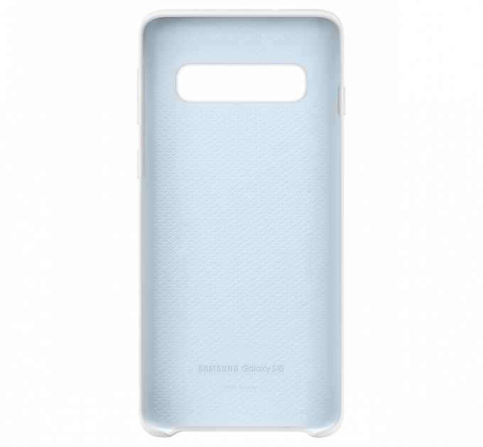 Чохол-накладка Samsung Silicone Cover для Samsung Galaxy S10 SM-G973 White (EF-PG973TWEGRU)
