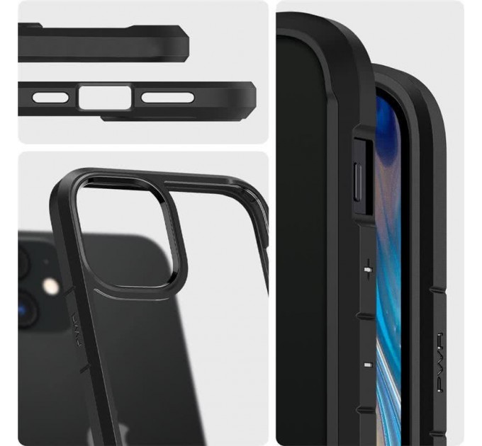 Spigen Чохол-накладка Spigen Crystal Hybrid для Apple iPhone 12 Mini Matte Black (ACS01543)