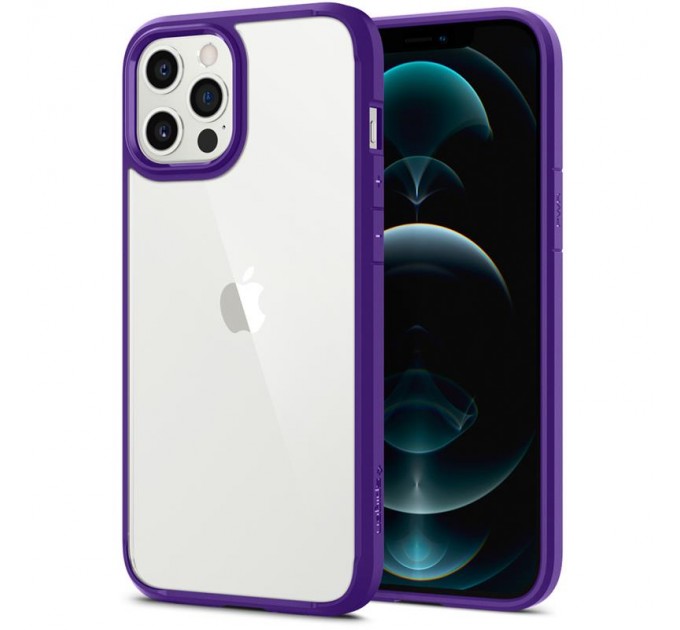 Spigen Чохол-накладка Spigen Crystal Hybrid для Apple iPhone 12 Pro Max Hydrangea Purple (ACS01478)