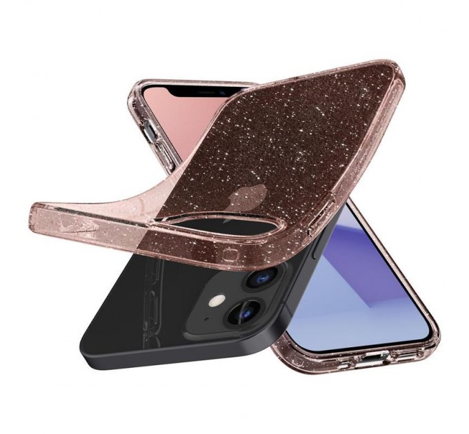 Spigen Чохол-накладка Spigen Liquid Crystal Glitter для Apple iPhone 12 Mini Rose Quartz (ACS01742)
