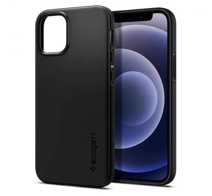 Чохол-накладка Spigen Thin Fit для Apple iPhone 12 Mini Black (ACS01739)