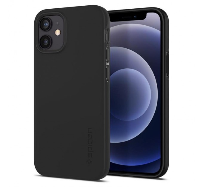 Чохол-накладка Spigen Thin Fit для Apple iPhone 12 Mini Black (ACS01739)